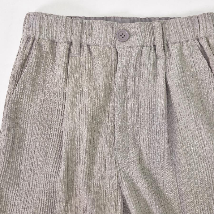 テーパードパンツ メンズ イージーパンツ ストレッチ 1タック 春夏秋 軽い 涼しい 楊柳 モード 韓国ファッション 黒 グレー カーキ チャコール ブラック M L | EVOLUTION | 14