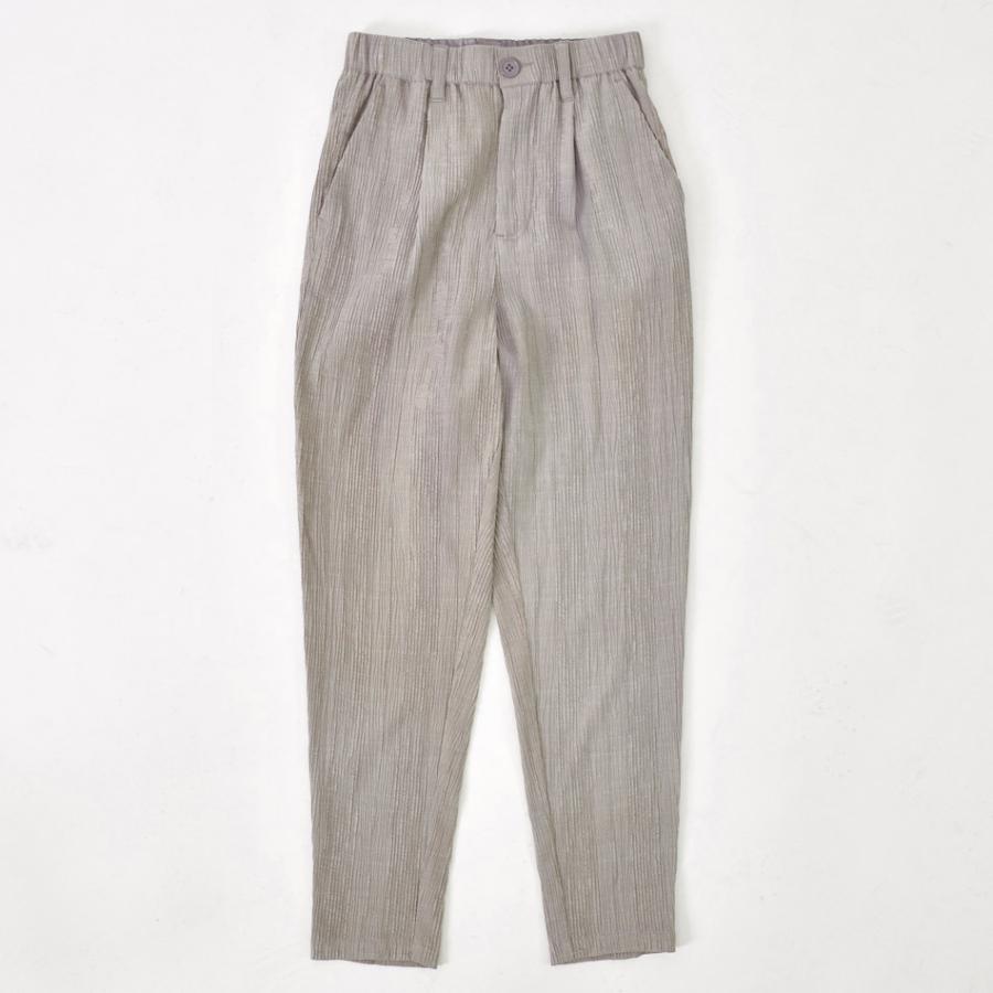 テーパードパンツ メンズ イージーパンツ ストレッチ 1タック 春夏秋 軽い 涼しい 楊柳 モード 韓国ファッション 黒 グレー カーキ チャコール ブラック M L | EVOLUTION | 11