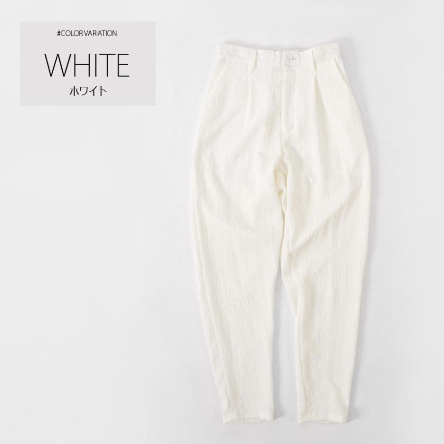 アンクルパンツ メンズ タックパンツ テーパード 春 夏 秋 サーフ系 ビター系 リゾート系 イタリア系 ストレッチ ホワイト グレージュ ネイビー 白 紺 M L | EVOLUTION | 06