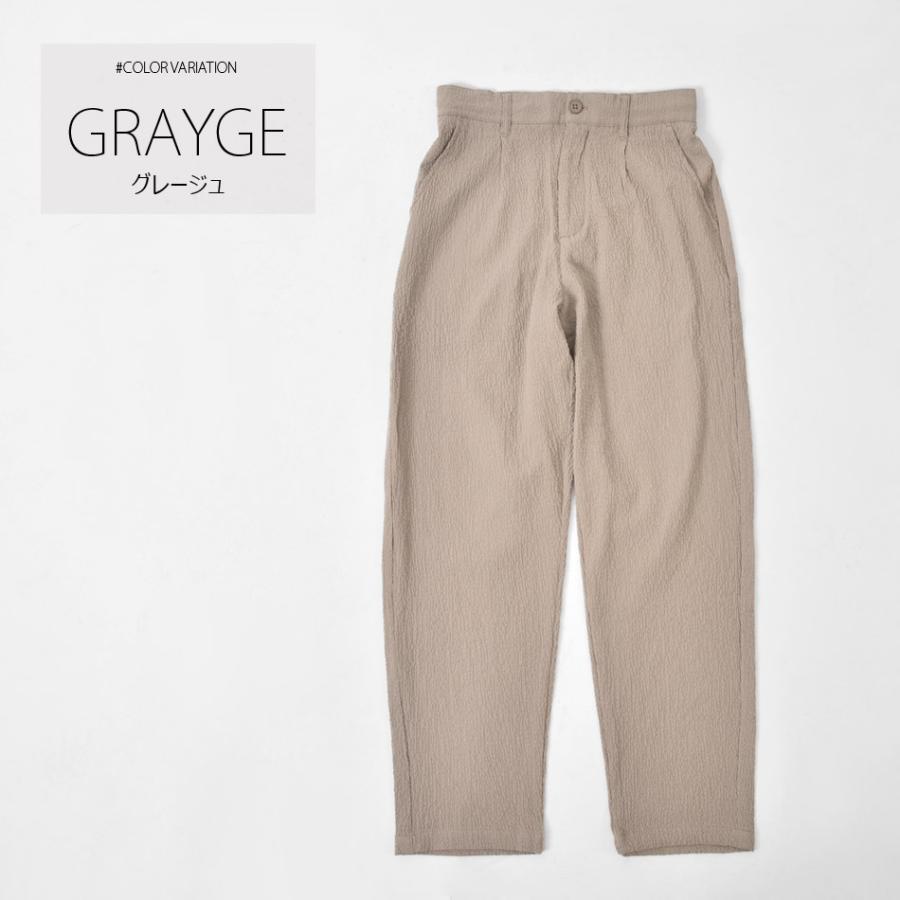 アンクルパンツ メンズ タックパンツ テーパード 春 夏 秋 サーフ系 ビター系 リゾート系 イタリア系 ストレッチ ホワイト グレージュ ネイビー 白 紺 M L | EVOLUTION | 07