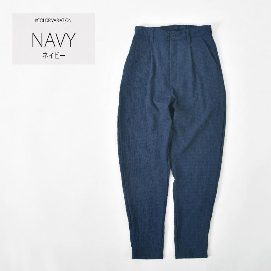 アンクルパンツ メンズ タックパンツ テーパード 春 夏 秋 サーフ系 ビター系 リゾート系 イタリア系 ストレッチ ホワイト グレージュ ネイビー 白 紺 M L | EVOLUTION | 08