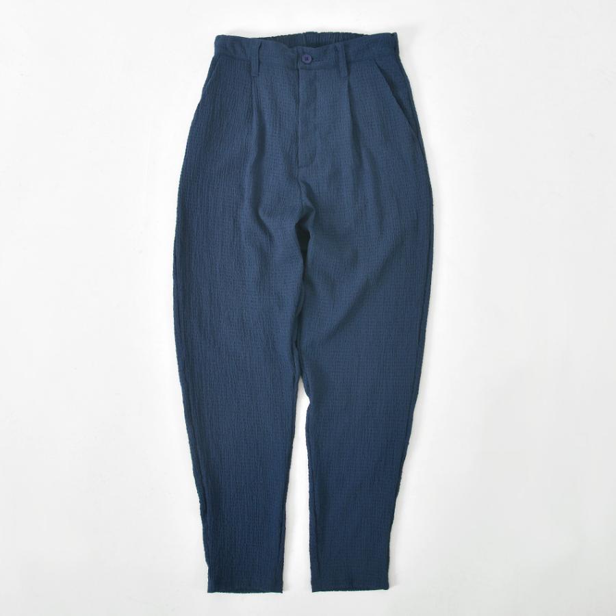 アンクルパンツ メンズ タックパンツ テーパード 春 夏 秋 サーフ系 ビター系 リゾート系 イタリア系 ストレッチ ホワイト グレージュ ネイビー 白 紺 M L | EVOLUTION | 09