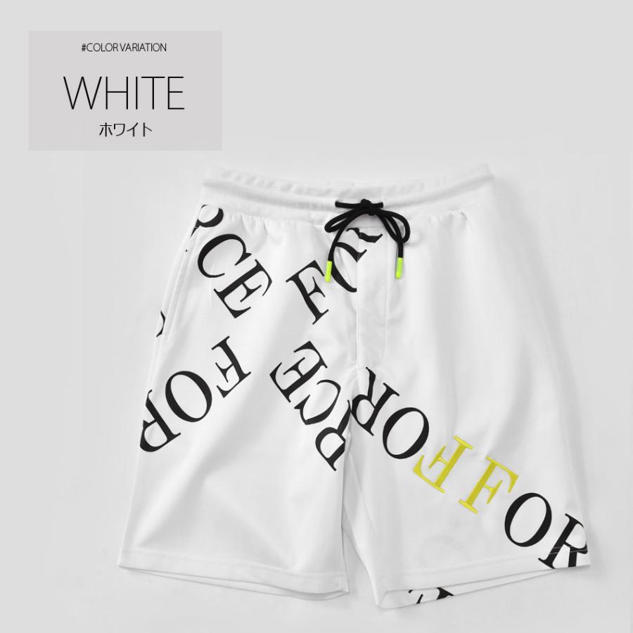 ハーフパンツ メンズ ショートパンツ ハーパン プリント 総柄 ストリート サーフ オラオラ系 モード ビター系 蛍光 白 黒 ホワイト イエロー ブラック M L XL | EVOLUTION | 06