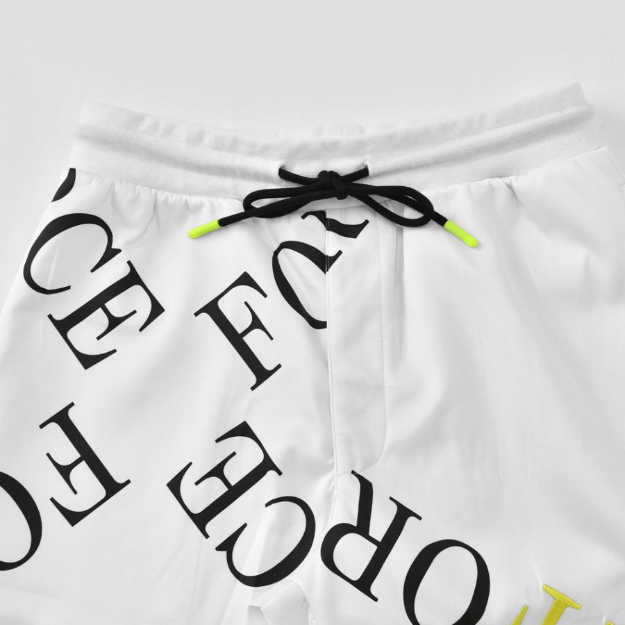 ハーフパンツ メンズ ショートパンツ ハーパン プリント 総柄 ストリート サーフ オラオラ系 モード ビター系 蛍光 白 黒 ホワイト イエロー ブラック M L XL | EVOLUTION | 12