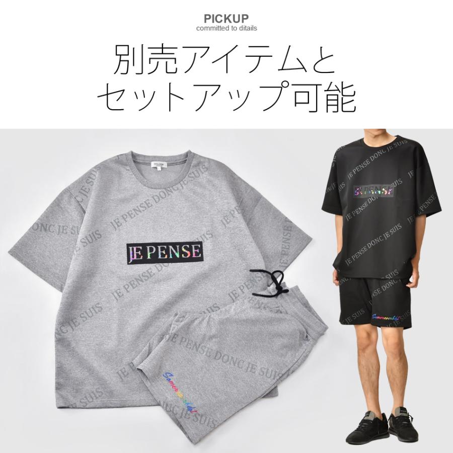 Tシャツ メンズ ビッグシルエット プリント ロゴ 半袖 春夏秋 ポンチ ゴルフウエア ジムウエア ストリート サーフ ビター オラオラ系 黒 グレー ブラック M L XL | EVOLUTION | 03