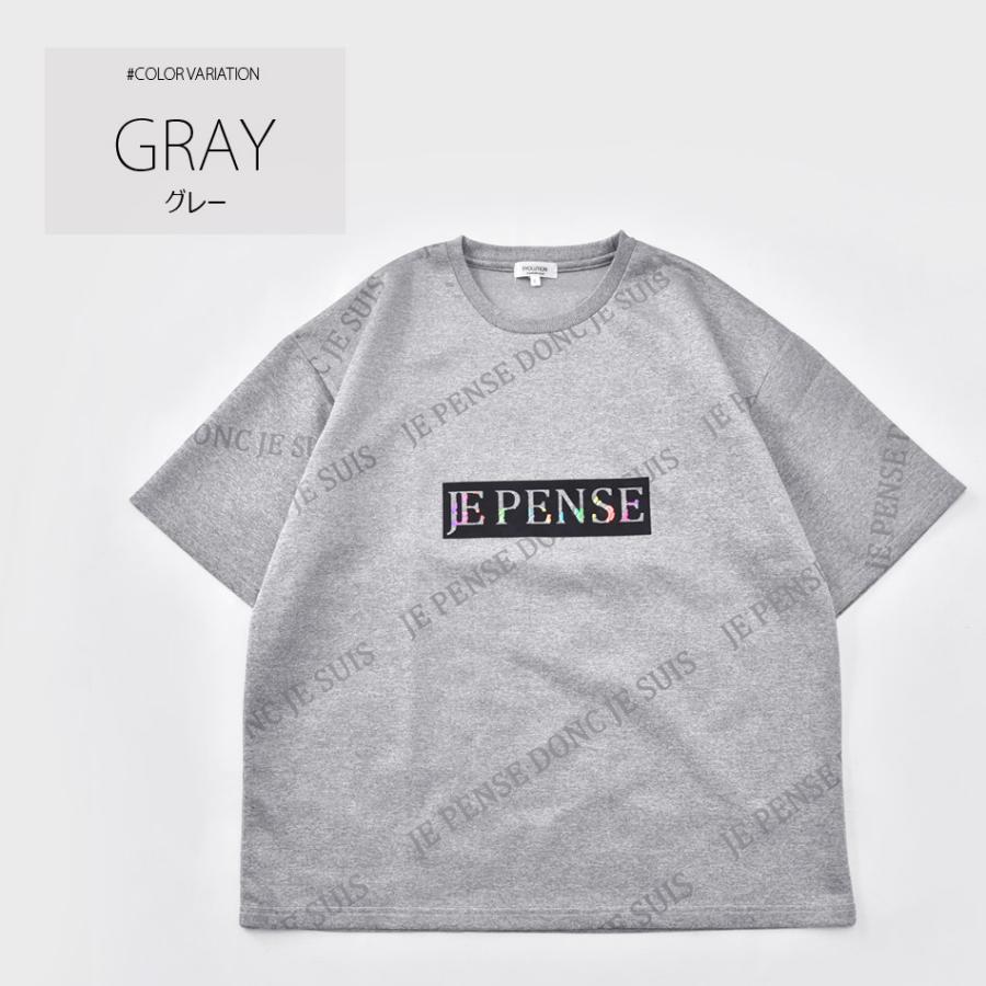 Tシャツ メンズ ビッグシルエット プリント ロゴ 半袖 春夏秋 ポンチ ゴルフウエア ジムウエア ストリート サーフ ビター オラオラ系 黒 グレー ブラック M L XL | EVOLUTION | 05