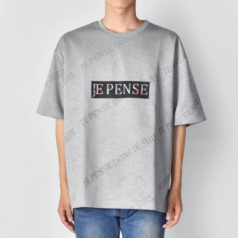 Tシャツ メンズ ビッグシルエット プリント ロゴ 半袖 春夏秋 ポンチ ゴルフウエア ジムウエア ストリート サーフ ビター オラオラ系 黒 グレー ブラック M L XL | EVOLUTION | 07