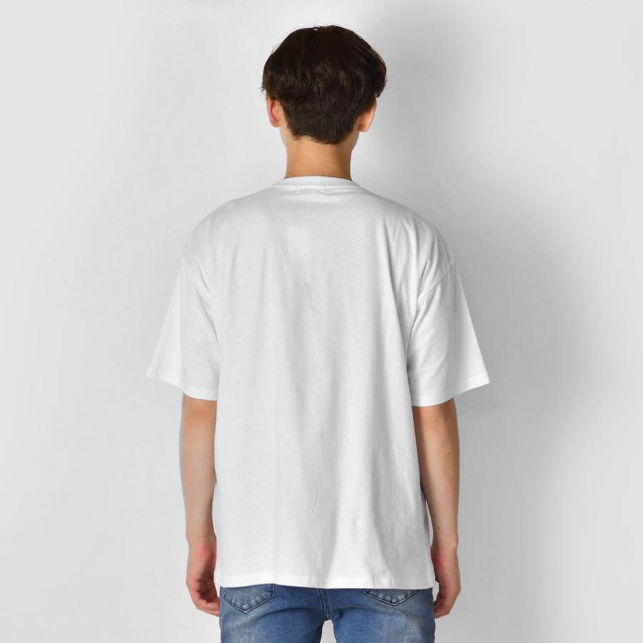 Tシャツ メンズ ビッグシルエット 大きいサイズ プリント 半袖 フェイクボディーバッグ 春夏秋 ストリート サーフ ビター オラオラ 白 黒 ホワイト ブラック M L | EVOLUTION | 11