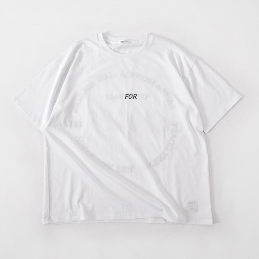 Tシャツ メンズ ビッグシルエット 半袖 刺繍 プリント 春夏秋 サーフ ビター ストリート スケボー 韓国ファッション 白 黒 ホワイト オリーブ ブラック M L XL | EVOLUTION | 08