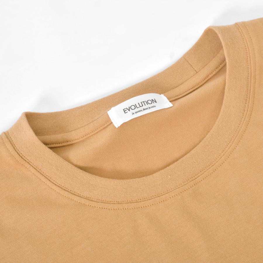 Tシャツ メンズ 半袖 ビッグシルエット 大きいサイズ フェイクレイヤード ロゴ 春夏秋 サーフ ビター ストリート 白 黒 ホワイト ベージュ ブラック M L XL | EVOLUTION | 10