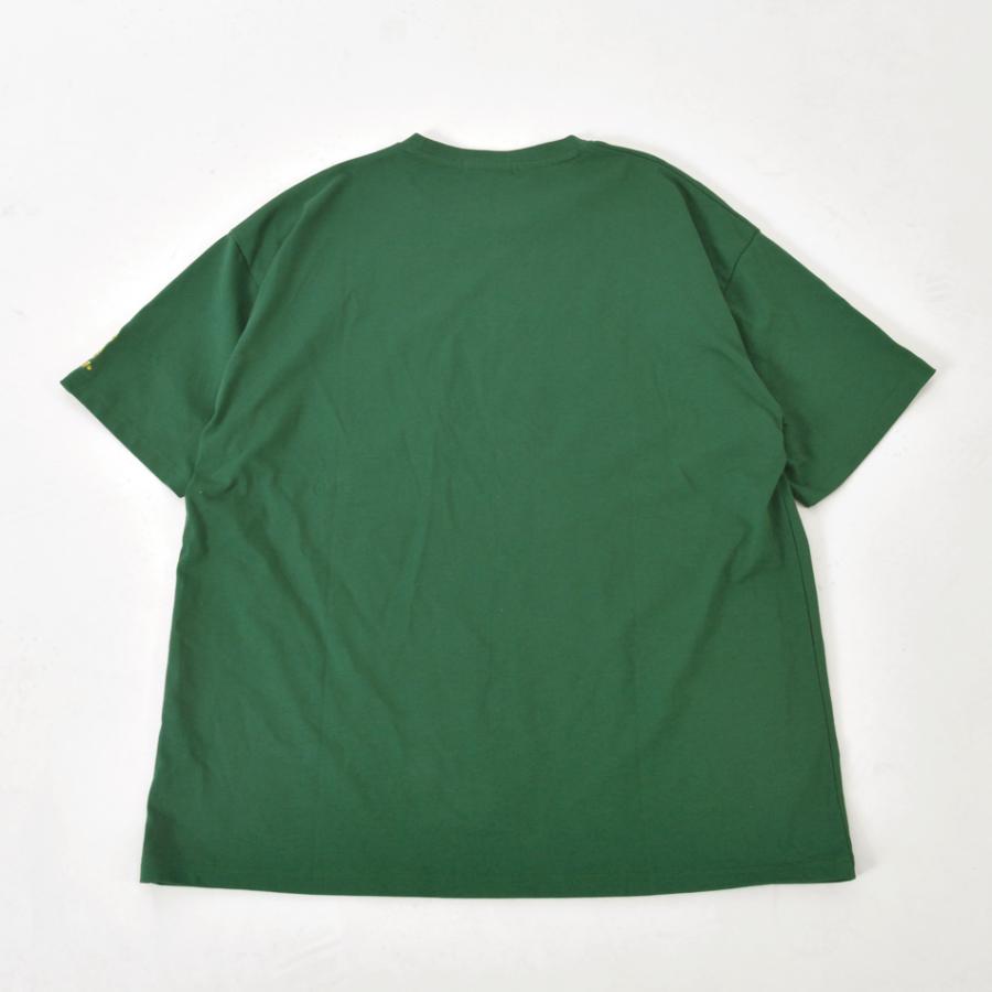 Tシャツ メンズ ビッグシルエット 半袖 ロゴ サガラ刺繍 サーフ系 ストリート系 韓国ファッション ビター系 ホワイト ブラック グリーン 白 黒 緑 M L XL | EVOLUTION | 09