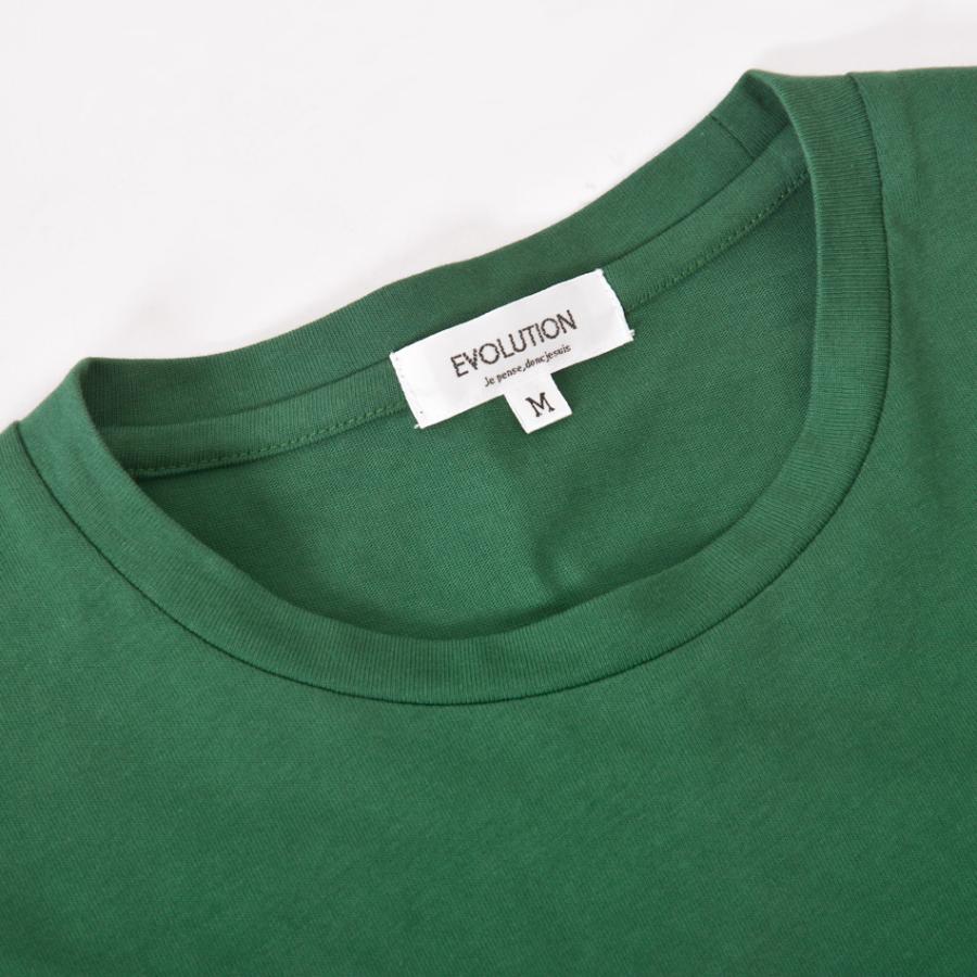 Tシャツ メンズ ビッグシルエット 半袖 ロゴ サガラ刺繍 サーフ系 ストリート系 韓国ファッション ビター系 ホワイト ブラック グリーン 白 黒 緑 M L XL | EVOLUTION | 10