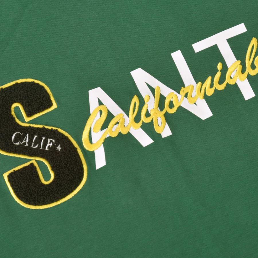 Tシャツ メンズ ビッグシルエット 半袖 ロゴ サガラ刺繍 サーフ系 ストリート系 韓国ファッション ビター系 ホワイト ブラック グリーン 白 黒 緑 M L XL | EVOLUTION | 11