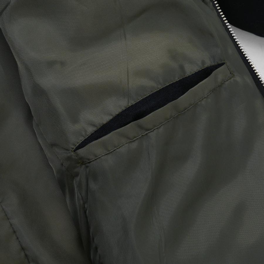 ダウンジャケット メンズ シームレス 中綿 撥水 切替 秋冬 黒 カーキ ブラック フード取り外し可 モード系 ストリート サーフ アウトドア キャンプ 軽い M L XL | EVOLUTION | 16