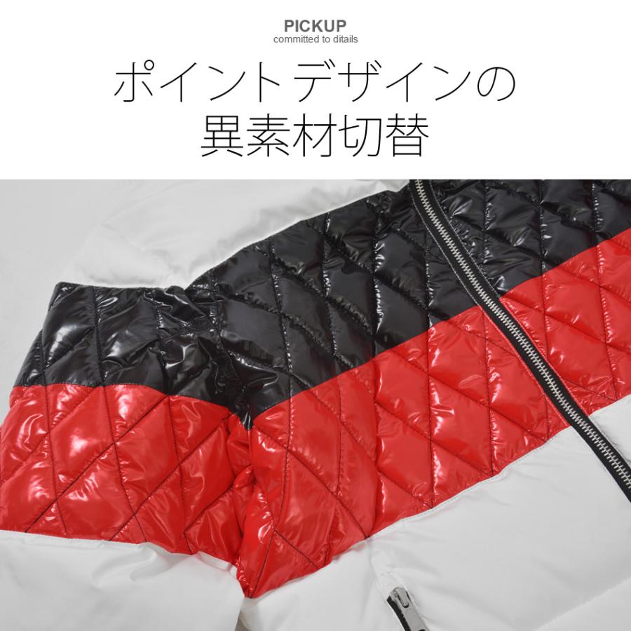 ダウンジャケット メンズ 中綿 秋冬 切替 ストリート サーフ アウトドア キャンプ ビター系 オラオラ系 暖かい FELLEX 軽い 白 黒 ホワイト ブラック M L XL | EVOLUTION | 04
