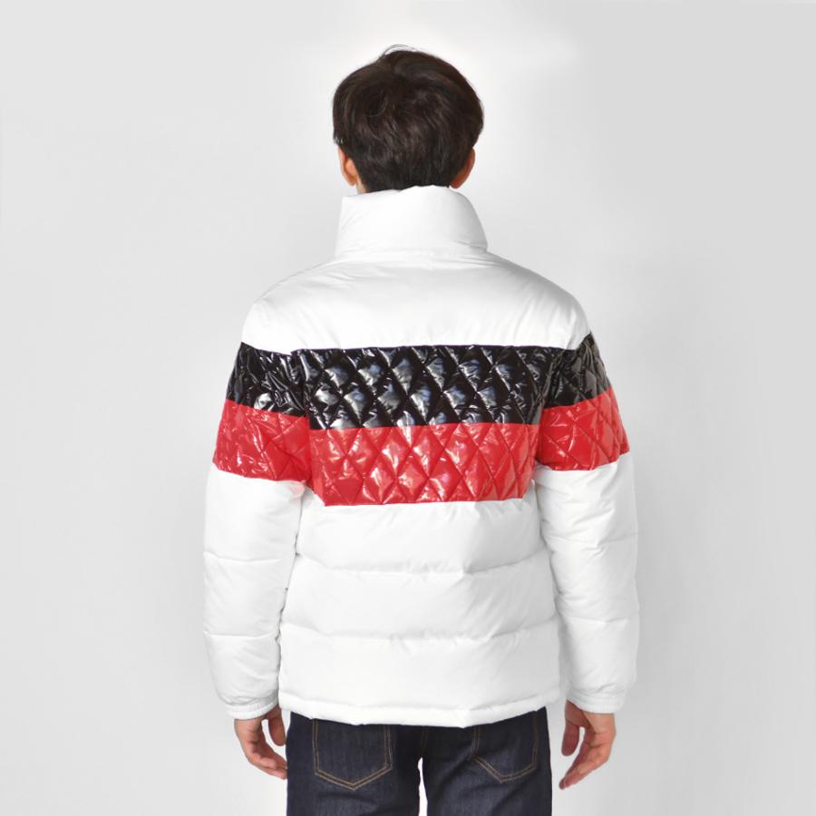 ダウンジャケット メンズ 中綿 秋冬 切替 ストリート サーフ アウトドア キャンプ ビター系 オラオラ系 暖かい FELLEX 軽い 白 黒 ホワイト ブラック M L XL | EVOLUTION | 11