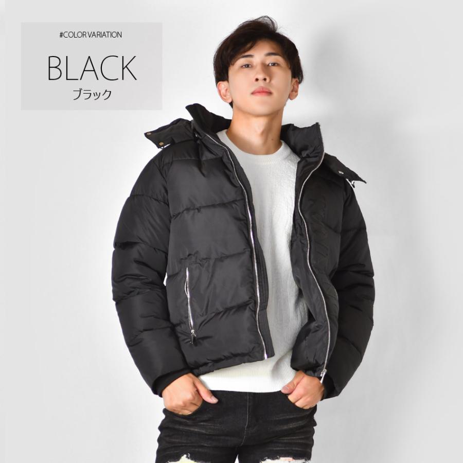 ダウンジャケット メンズ 中綿ジャケット ロゴ フード取り外し可 撥水加工 春秋冬 ストリート サーフ  アウトドア 白 赤 黒 ホワイト レッド ブラック M L XL | EVOLUTION | 11