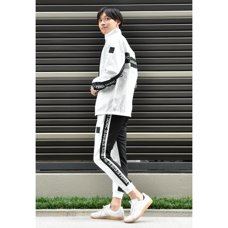 トラックジャケット メンズ ウィンドブレーカー 春秋冬 撥水 ロゴ ラグランスリーブ アウトドア ゴルフウエア ストリート系 白 黒 ホワイト ブラック M L XL | EVOLUTION | 06