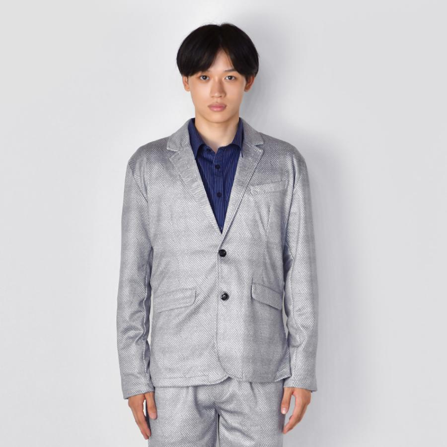 ジャケット メンズ 大きいサイズ ストレッチ テーラード 春夏秋冬 黒 紺 グレー ブラック ネイビー ヘリンボーン ストライプ M L XL LL 2L 3L 4L 5L 23519 | EVOLUTION | 18