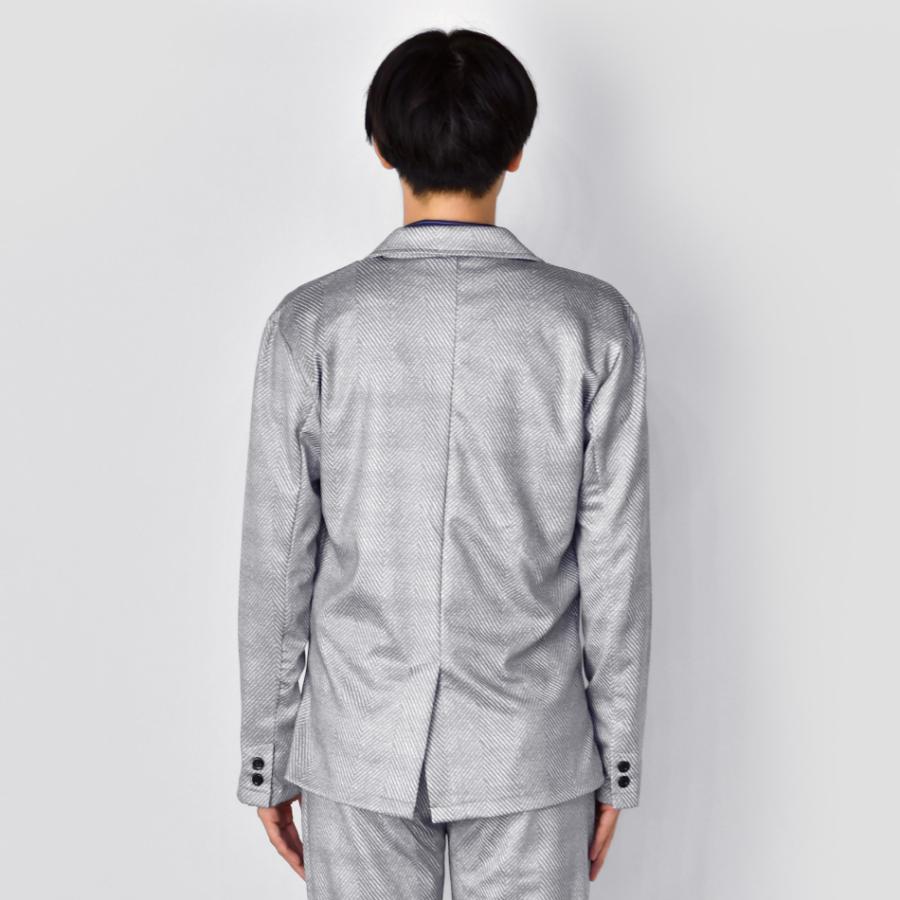 ジャケット メンズ 大きいサイズ ストレッチ テーラード 春夏秋冬 黒 紺 グレー ブラック ネイビー ヘリンボーン ストライプ M L XL LL 2L 3L 4L 5L 23519 | EVOLUTION | 19