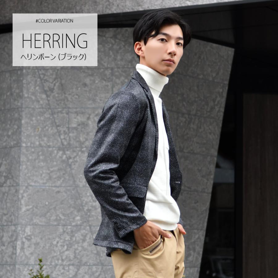 ジャケット メンズ 大きいサイズ ストレッチ テーラード 春夏秋冬 黒 紺 グレー ブラック ネイビー ヘリンボーン ストライプ M L XL LL 2L 3L 4L 5L 23519 | EVOLUTION | 10