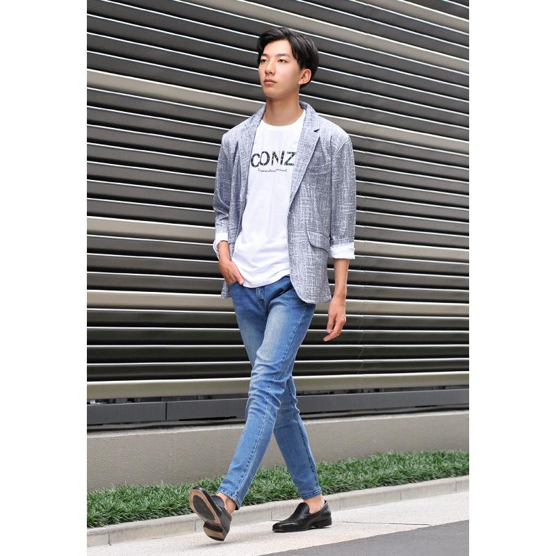 ジャケット メンズ 大きいサイズ ストレッチ テーラード 春夏秋冬 黒 紺 グレー ブラック ネイビー ヘリンボーン ストライプ M L XL LL 2L 3L 4L 5L 23519 | EVOLUTION | 13