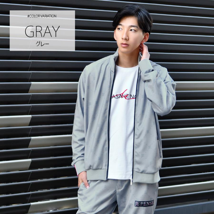 トラックジャケット メンズ ジャージ ロゴ プリント 黒 春秋冬 ゴルフウエア サーフ系 ビター オラオラ ストリート 韓国ファッション グレー ブラック M L XL | EVOLUTION | 05