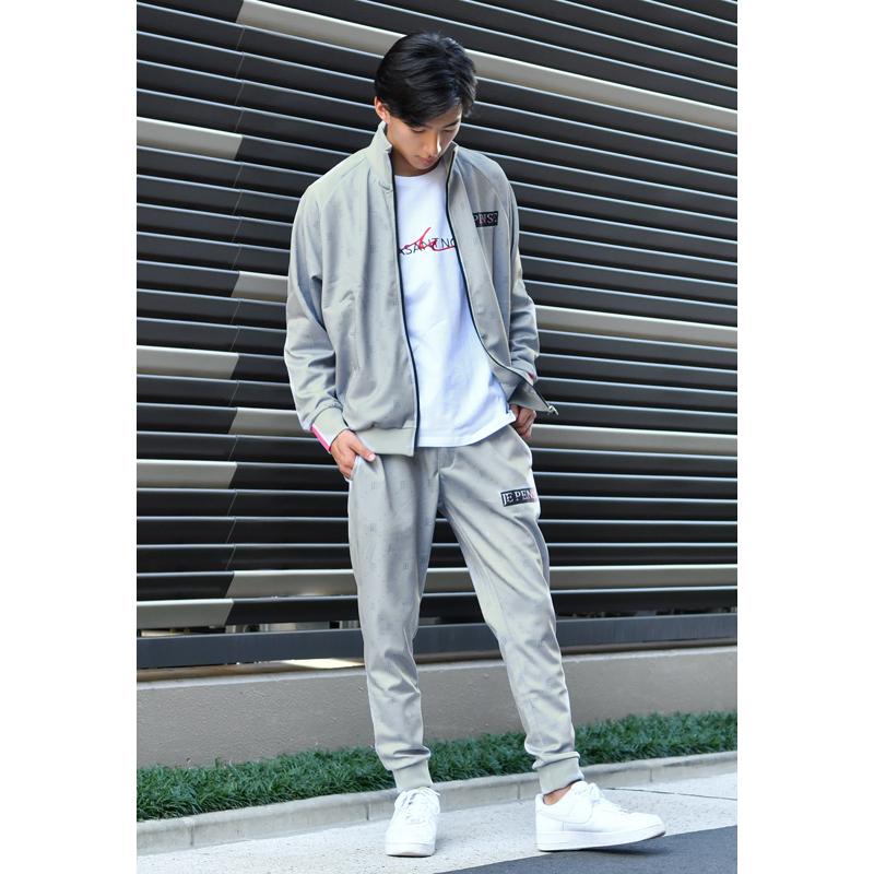 トラックジャケット メンズ ジャージ ロゴ プリント 黒 春秋冬 ゴルフウエア サーフ系 ビター オラオラ ストリート 韓国ファッション グレー ブラック M L XL | EVOLUTION | 06