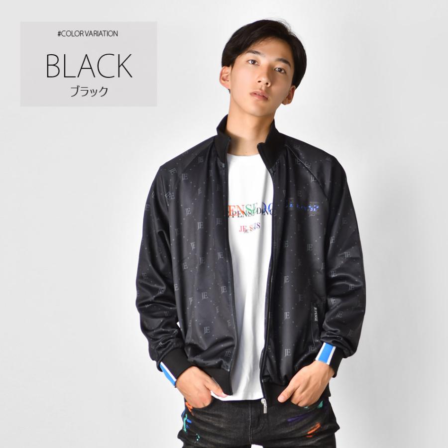 トラックジャケット メンズ ジャージ ロゴ プリント 黒 春秋冬 ゴルフウエア サーフ系 ビター オラオラ ストリート 韓国ファッション グレー ブラック M L XL | EVOLUTION | 07