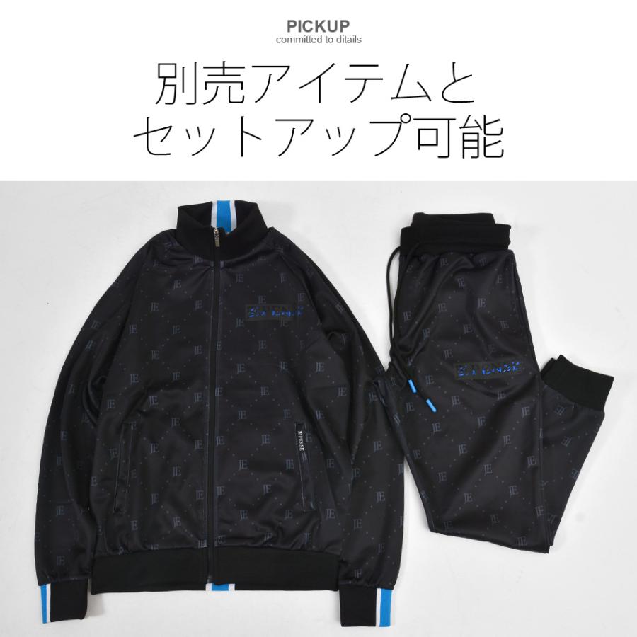 ジョガーパンツ メンズ ジャージ スウェットパンツ ポンチ 総柄 ロゴ ゴルフウエア ストリート サーフ ビター オラオラ系 黒 グレー ブラック M L XL | EVOLUTION | 04