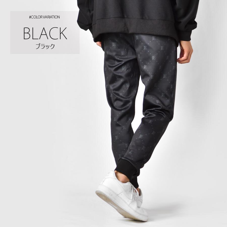 ジョガーパンツ メンズ ジャージ スウェットパンツ ポンチ 総柄 ロゴ ゴルフウエア ストリート サーフ ビター オラオラ系 黒 グレー ブラック M L XL | EVOLUTION | 07
