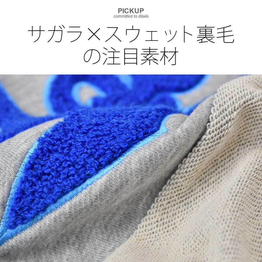 トレーナー メンズ スウェット ビッグシルエット ロゴ サガラ刺繍 春秋冬 ストリート系 韓国ファッション サーフ系 裏毛 黒 緑 グレー グリーン ブラック M L | EVOLUTION | 04