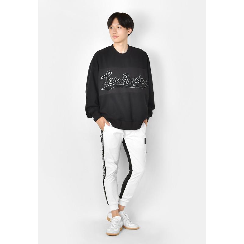 トレーナー メンズ スウェット ビッグシルエット ロゴ サガラ刺繍 春秋冬 ストリート系 韓国ファッション サーフ系 裏毛 黒 緑 グレー グリーン ブラック M L | EVOLUTION | 10