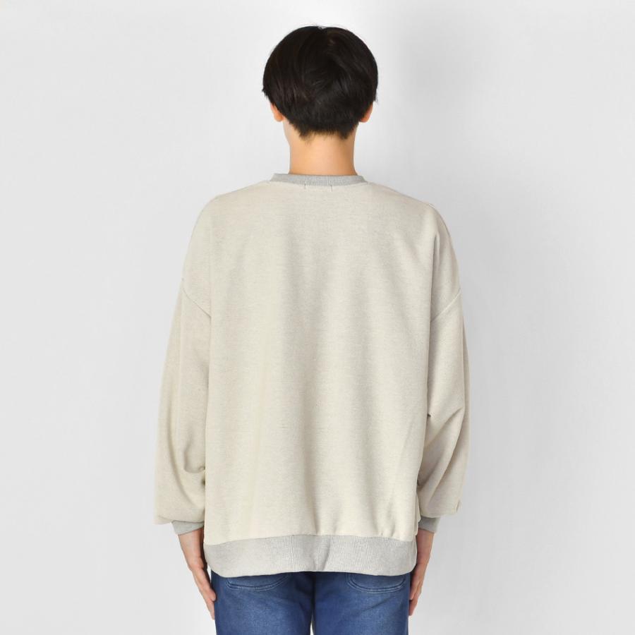 トレーナー メンズ スウェット ビッグシルエット ロゴ サガラ刺繍 春秋冬 ストリート系 韓国ファッション サーフ系 裏毛 黒 緑 グレー グリーン ブラック M L | EVOLUTION | 12