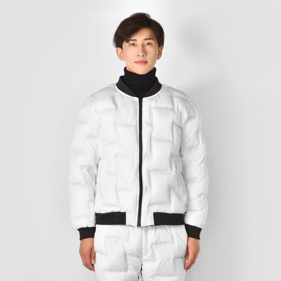 MA1ジャケット メンズ ダウンジャケット エムエーワン シームレス 秋冬 撥水加工 アウトドア ミリタリー モード 白 黒 ホワイト カーキ ブラック M L XL | EVOLUTION | 13