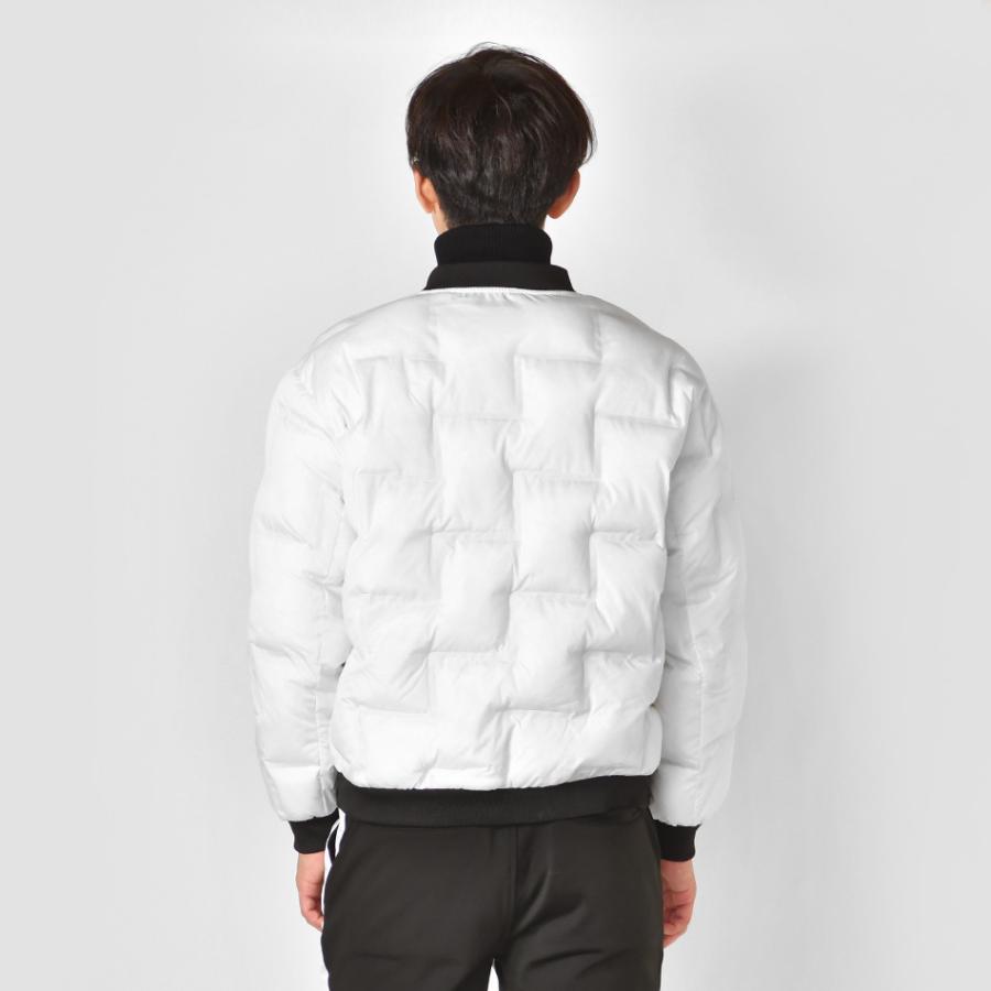 MA1ジャケット メンズ ダウンジャケット エムエーワン シームレス 秋冬 撥水加工 アウトドア ミリタリー モード 白 黒 ホワイト カーキ ブラック M L XL | EVOLUTION | 14