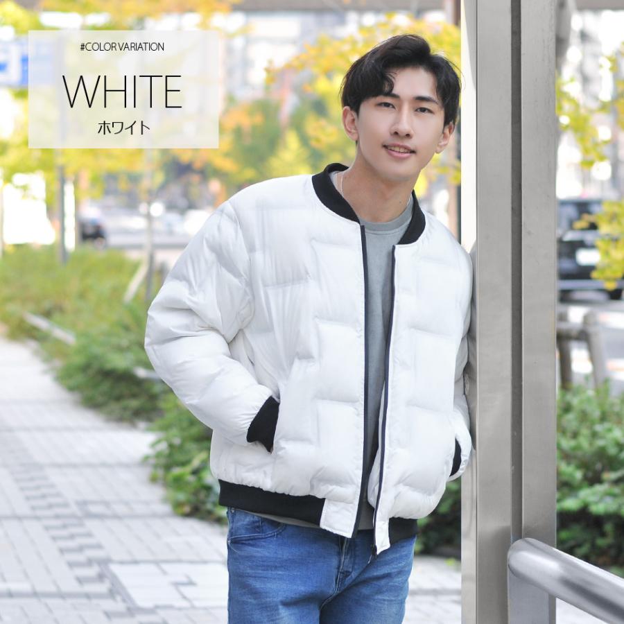 MA1ジャケット メンズ ダウンジャケット エムエーワン シームレス 秋冬 撥水加工 アウトドア ミリタリー モード 白 黒 ホワイト カーキ ブラック M L XL | EVOLUTION | 07