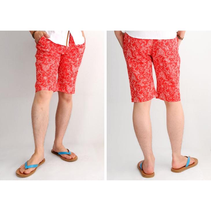 ハーフパンツ メンズ ボタニカル 赤 青 黒 レッド ブルー ブラック M L ショートパンツ Hk エイチケー メンズジャケット バッグ 鞄 のhk 通販 Yahoo ショッピング