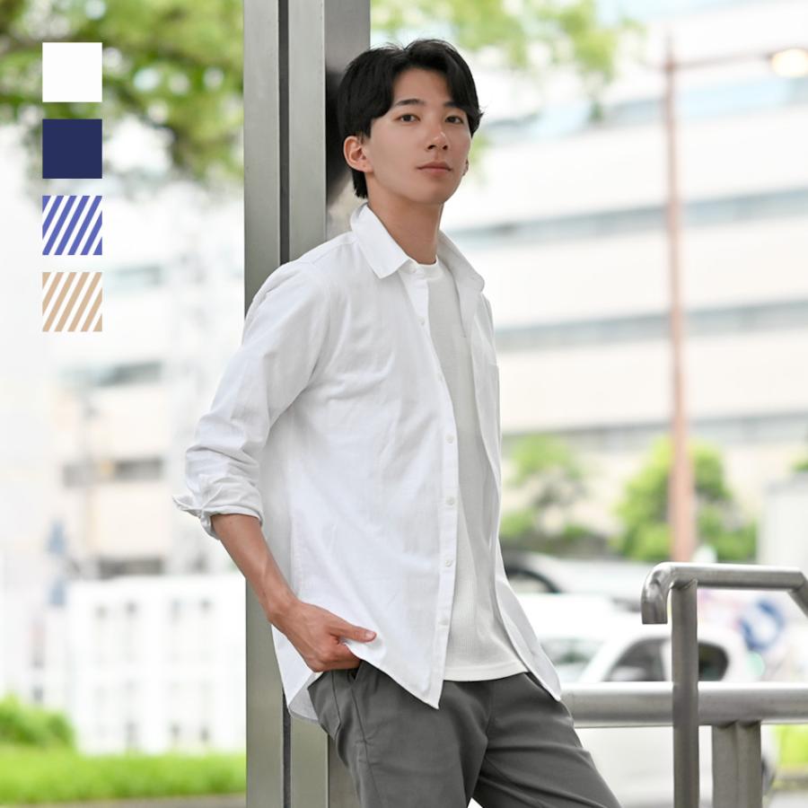 シャツ メンズ 長袖 カジュアル 春夏 秋冬 イエロー ピンク レッド ブルー ネイビー ブラック 黄 赤 青 紺 黒 M L Xl 2l しわ加工 スキッパー Evolution メンズジャケット バッグ 鞄 のhk 通販 Yahoo ショッピング