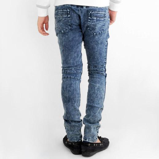 ジーンズ メンズ バイカーズ M L XL 2L 30 31 32 白 黒 青 ホワイト ブラック ストレッチ ユーズド ウォッシュ バイカーパンツ EVOLUTION エイチケー 41595 | EVOLUTION | 10