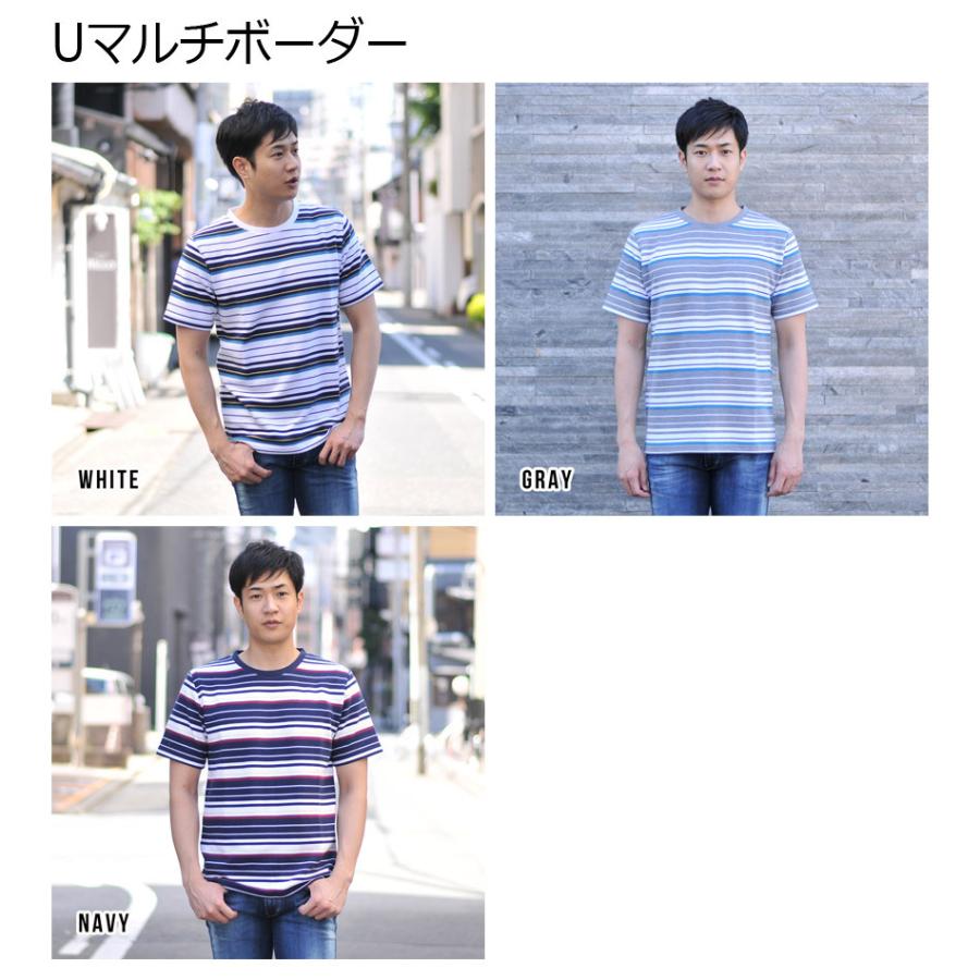 【メーカー応援】Tシャツ メンズ 半袖 接触冷感 Vネック クルーネック ボーダー 杢 コロナ 訳あり 支援 M L XL LL 2L |  | 14