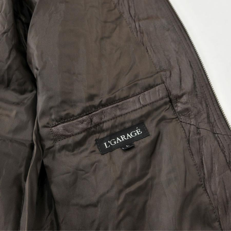 レザージャケット メンズ 本革 ライダース 豚革　ピッグレザー リアルレザー ブラウン M L | EVOLUTION | 11