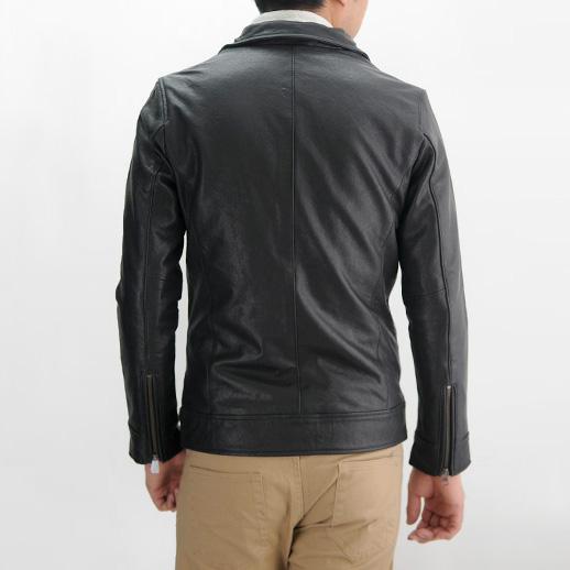 レザージャケット メンズ 本革 ゴートレザー 山羊革 ブラック 黒 M ライダース 革ジャン リアルレザー 春 秋 EVOLUTION エボリューション hk エイチケー 51118 | EVOLUTION | 04