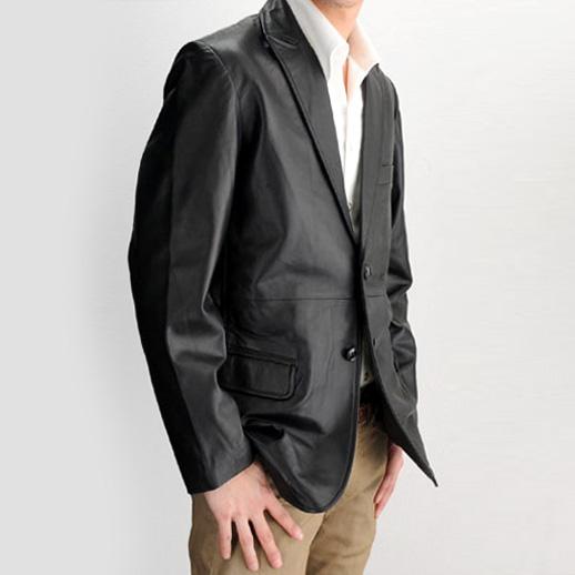 レザージャケット メンズ 本革 ラムレザー 羊革 ブラック 黒 M テーラード 革ジャン リアルレザー 春 秋 OZZ オズ hk エイチケー 514 | EVOLUTION | 04