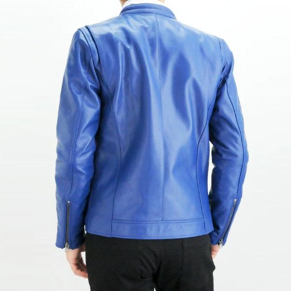 レザージャケット メンズ 本革 ラムレザー 羊革 キャメル レッド 赤 ブルー 青 ブラック 黒 M L XL 2L ライダース 革ジャン リアルレザー 春 秋 EVOLUTION 51531 | EVOLUTION | 08