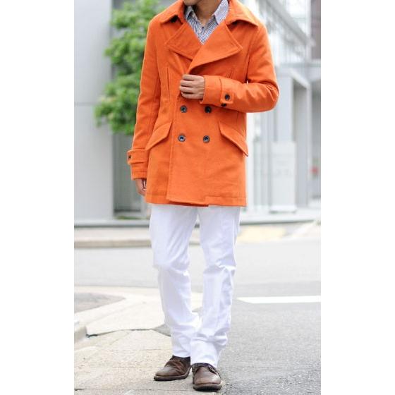 エボリューション EVOLUTION ピーコート メンズ 秋 冬 春 ウール混