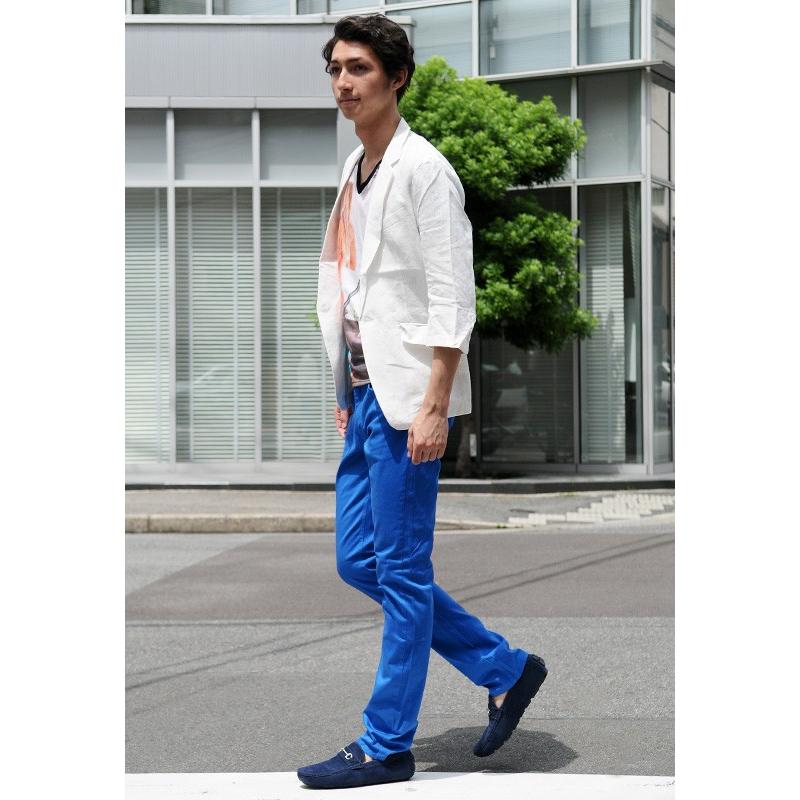 サマージャケット メンズ カジュアル リネン 麻 7分袖 グリーン M L XL 2L LL EVOLUTION エボリューション hk エイチケー 61107 | EVOLUTION | 09