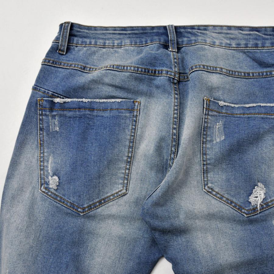 ジーンズ メンズ ストレート M L XL 2L LL 30 31 32 青 ライトブルー ブルー ストレッチ ユーズド ウォッシュ クラッシュ EVOLUTION 61166 | EVOLUTION | 12