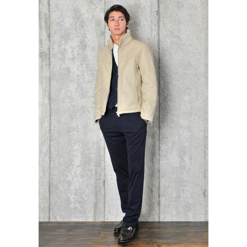 レザージャケット メンズ 合皮 暖かい 冬 秋 ブラック 黒 M ムートン ライダース フェイクレザー 裏ボア EVOLUTION 61513 | EVOLUTION | 04