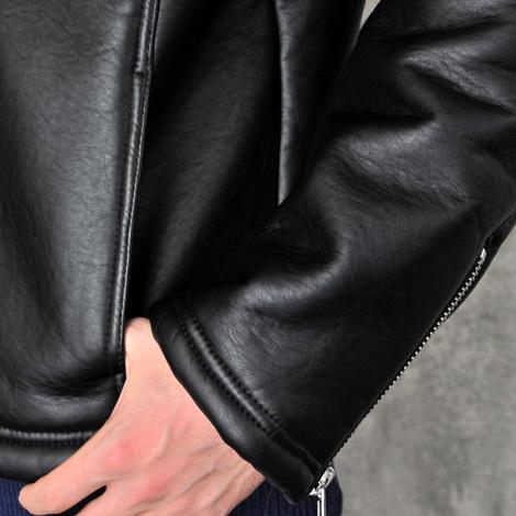 EVOLUTION（エボリューション） レザージャケット メンズ 合皮 暖かい